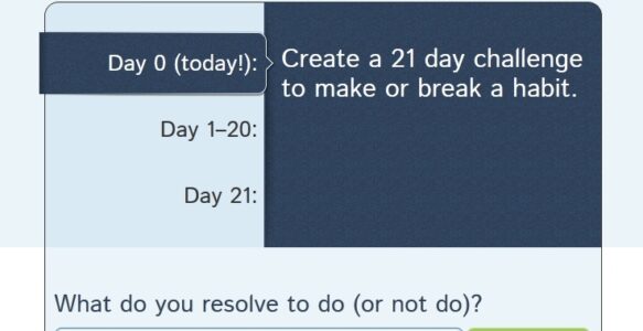 Make or break a habit in 21 days